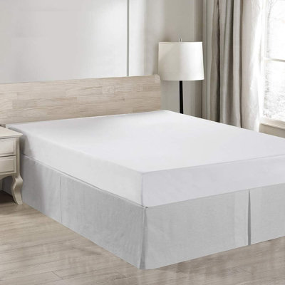 Belgian Linen Bed Skirt With Classic 14 Inch Tailored Drop Dust Ruffle