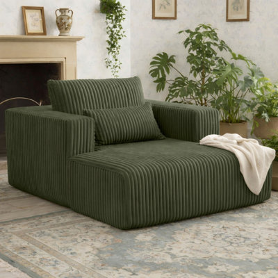 Sofa Bed 62.6" X 48.23", 1-2 Seater Compressed Couch With 2 Lumbar Pillows, Soft Skin-Friendly Corduroy Fabric, Modern Convertible Sleeper For Living Room, Bedroom & Apartment, Ships In 1 Box