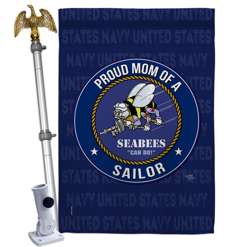 Double Sided 40'' H x 28'' W Polyester Flag Set