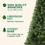 Arbre artificiel de 6 pi avec 490 pointes, support à 4 pieds, installation facile, idéal pour les dortoirs de Noël, branches pleines, ignifuge en plastique, pour personnaliser l'intérieur