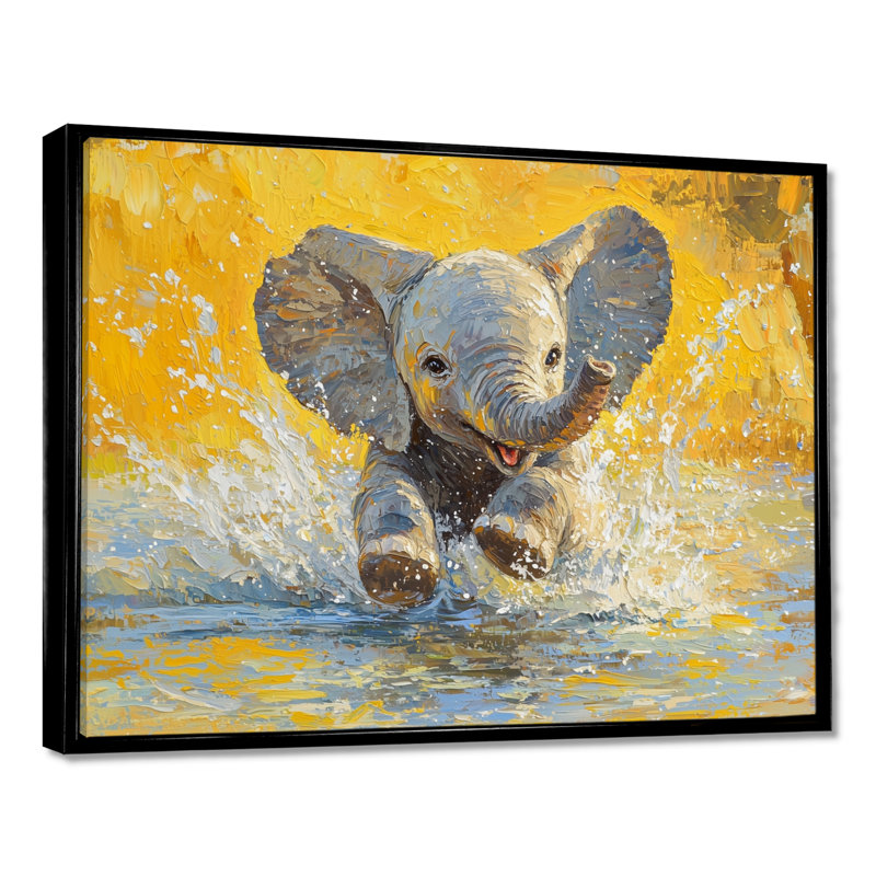 Guglielmo - Animals Wall Art, Noir, noir, noir, noir, Impression encadrée flottante, H 24 po x l 32 po