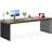 78.74 Inches Double Computer Desk For 2 Person – Extra Long Industrial Workstation With Heavy Duty Metal Frame (Not Including Chair)-1005893378
