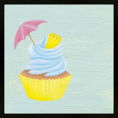 Pineapple Beach Cupcake Print by Katy Montica