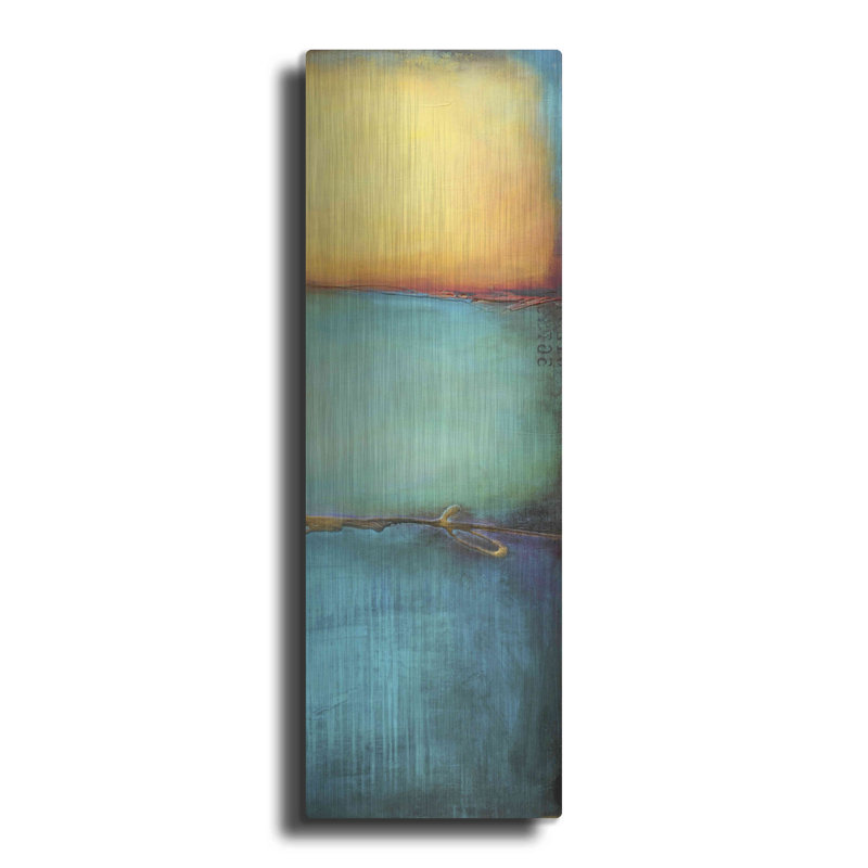 Winston Porter «Emeralds Bay II» par Erin Ashley, art mural en métal, H 36 po x l 12 po