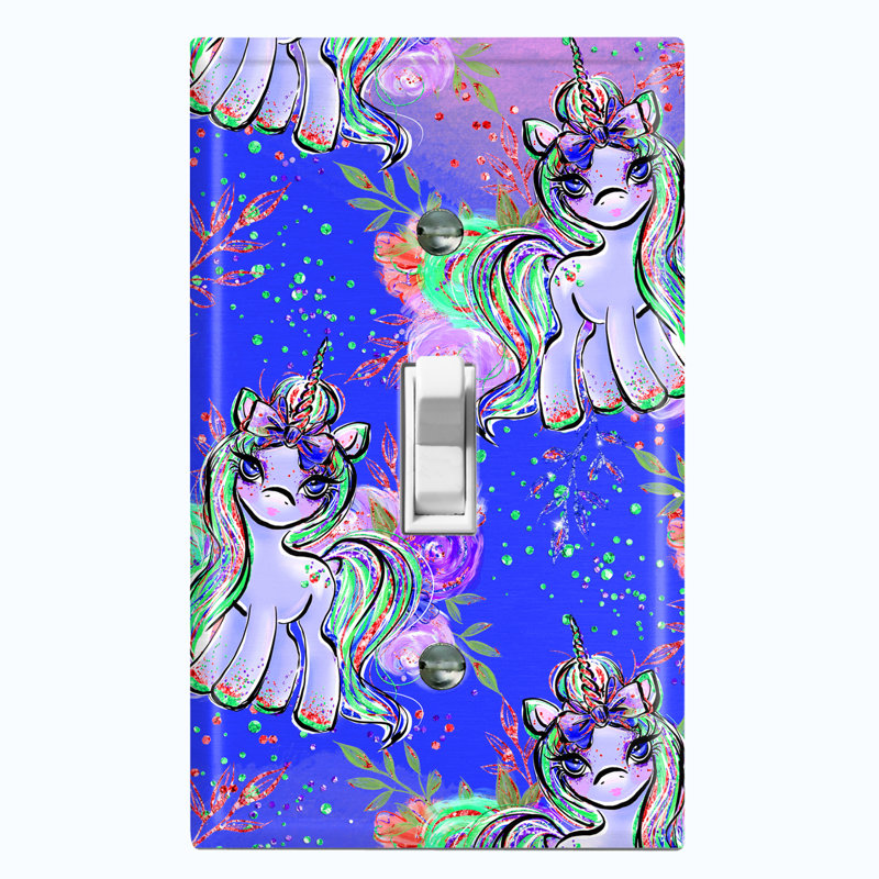 Patterned 1 - Gang Toggle Light Switch Standard Wall Plate
