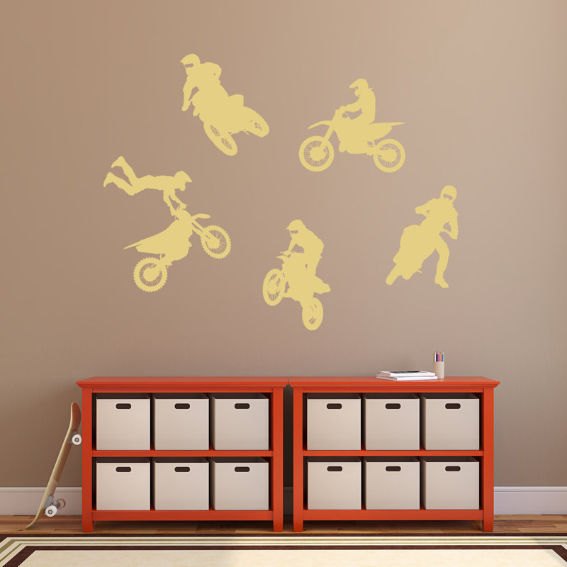 Adhésif décoratif motocyclette tout-terrain, Beige clair