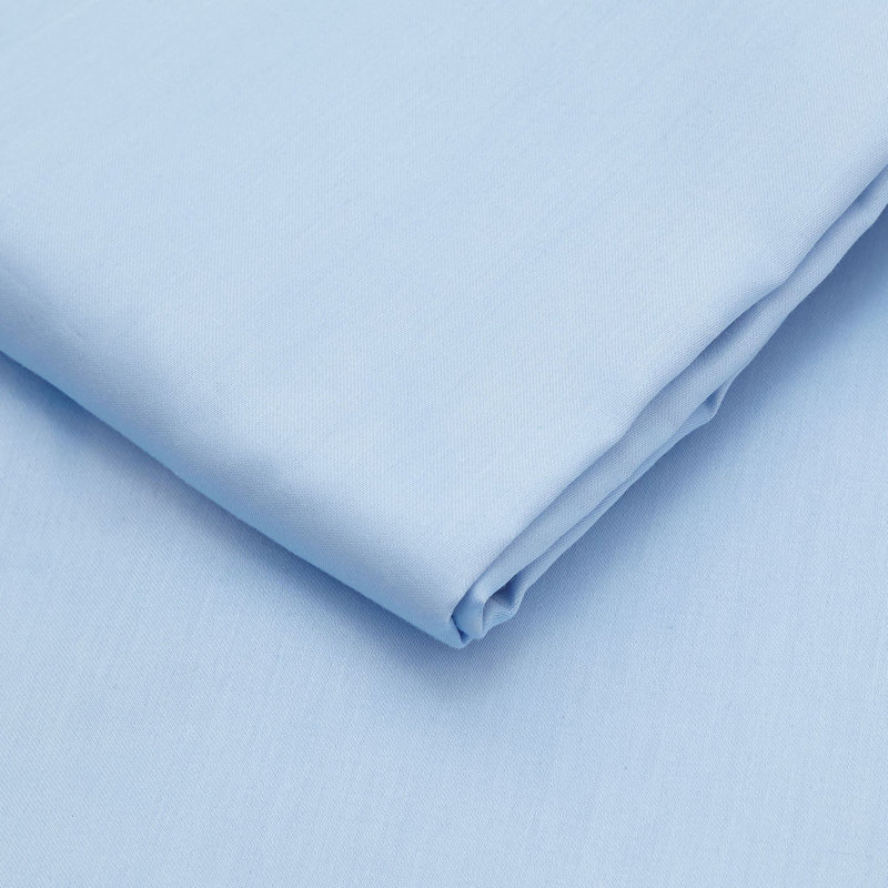 Ensemble de housse de courtepointe en satin, Bleu, Housse de couette simple + 1 taie d'oreiller