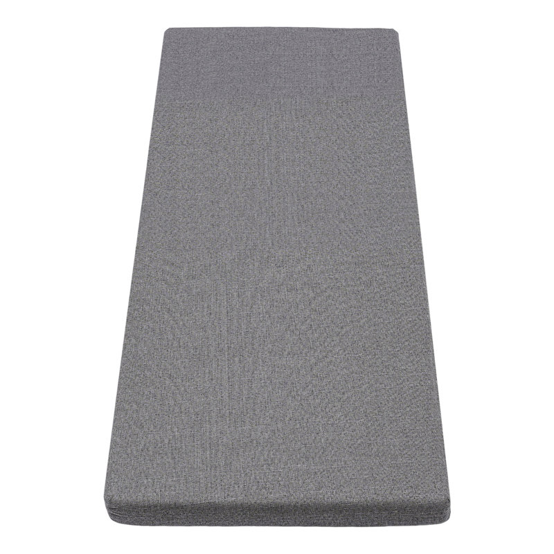 Outdoor Bench Seat Cushion, Dark Gray, 48" x 18"