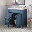 Charmant meuble-lavabo de 30 pouces d'inspiration française avec lavabo en céramique, 2 tiroirs et tablette réglable pour espaces compacts-650233390