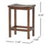 De 2 tabourets de comptoir d'extérieur en bois, brun. Look rustique partout. Intempéries, aucun assemblage requis. L 17,44 po x P 13,02 po x H 24,2 po. Tabouret brun de fabrication robuste. Conçu pour tous les espaces. Structure requise.