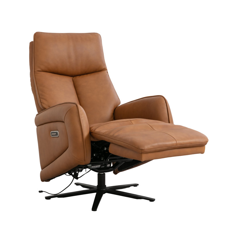 Devony 85cm Wide Swivel Zero Gravity Recliner, Tan