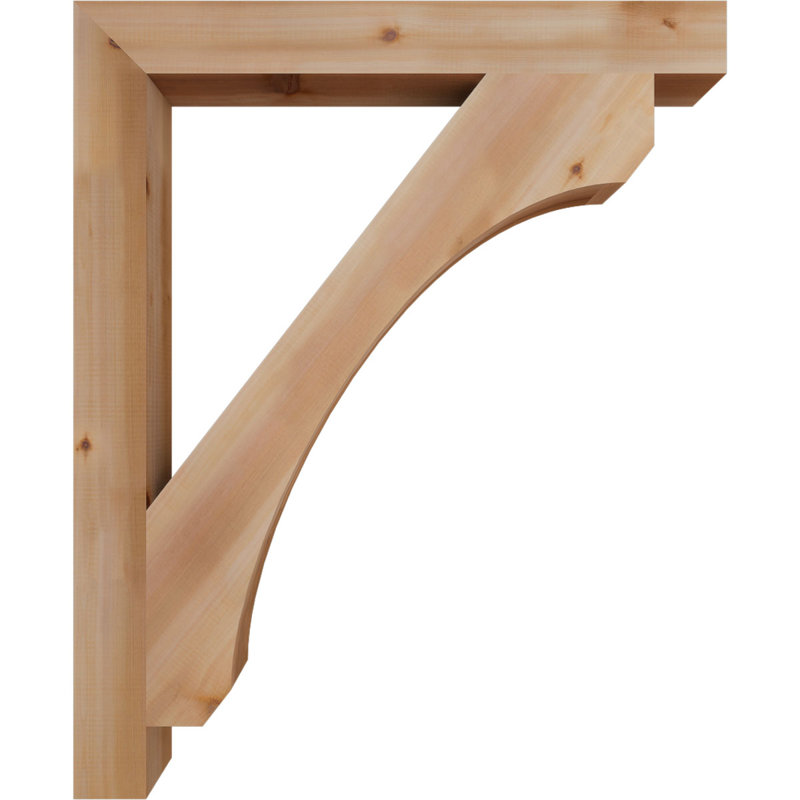 Support en bois rustique Legacy Block, Cèdre rouge, Lisse, H 44 po x l 3,5 po x P 36 po