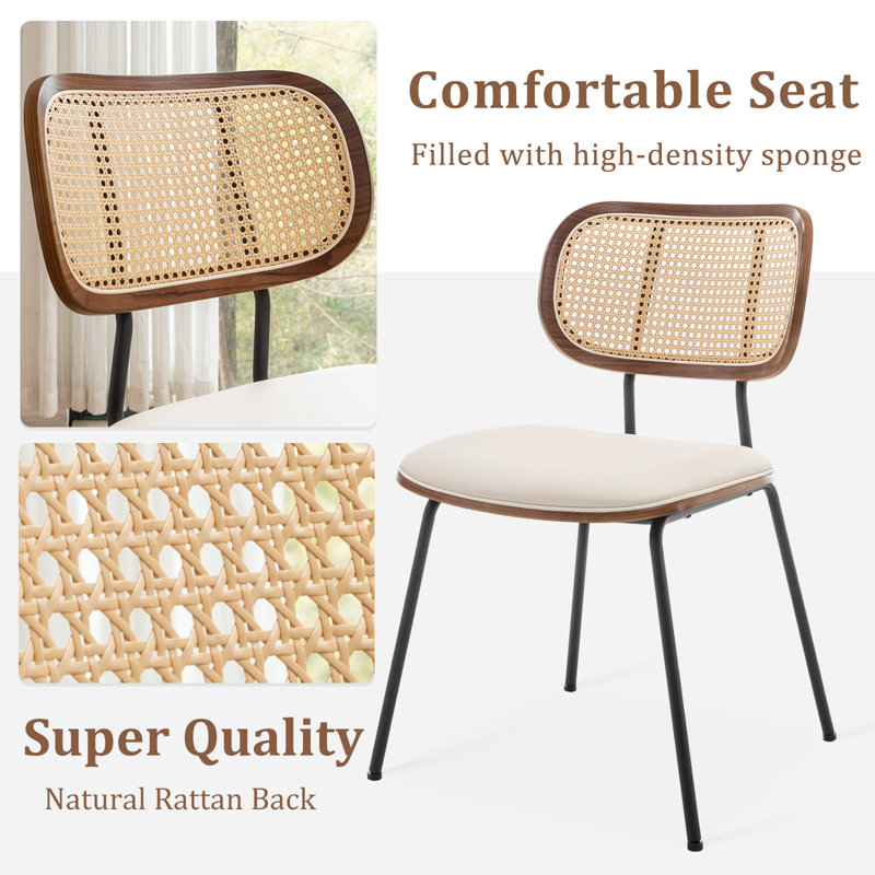 Bedran Upholstered Dining Chair, Beige