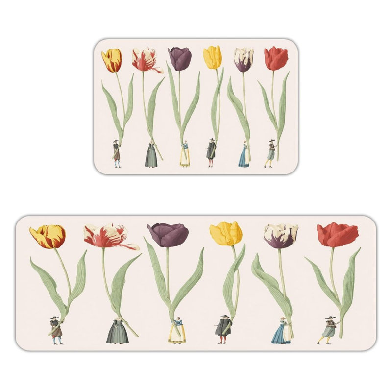 Tapis de cuisine antidérapant 2 pièces