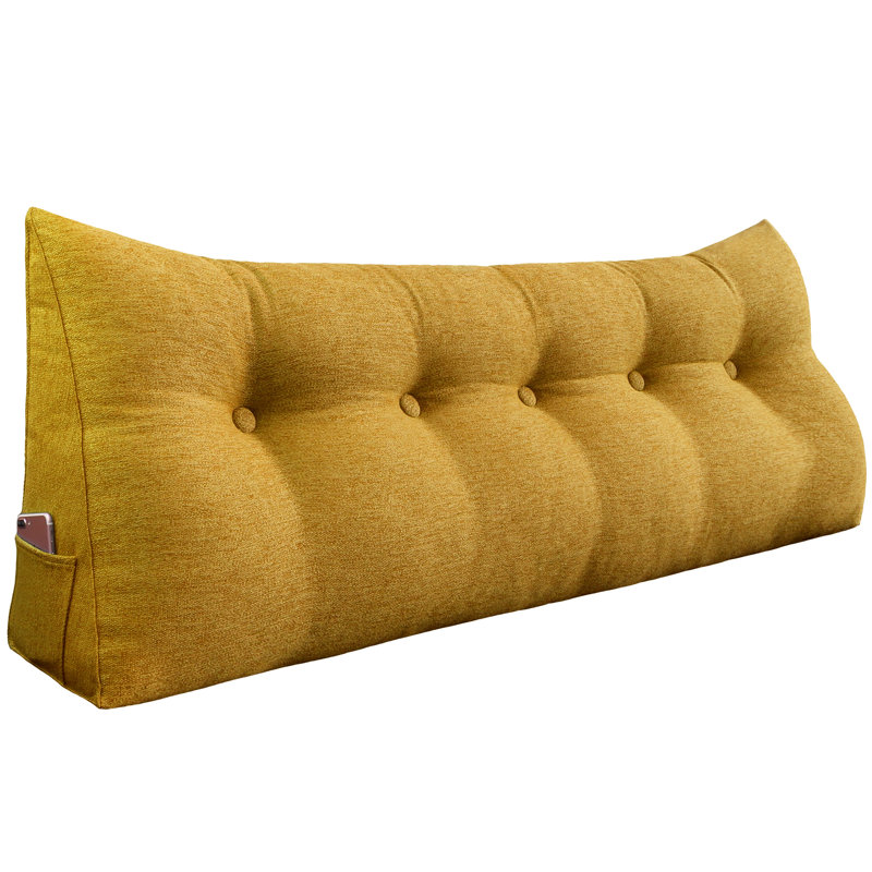 Wedge Reading Pillow, Yellow, 50cm H x 160cm W