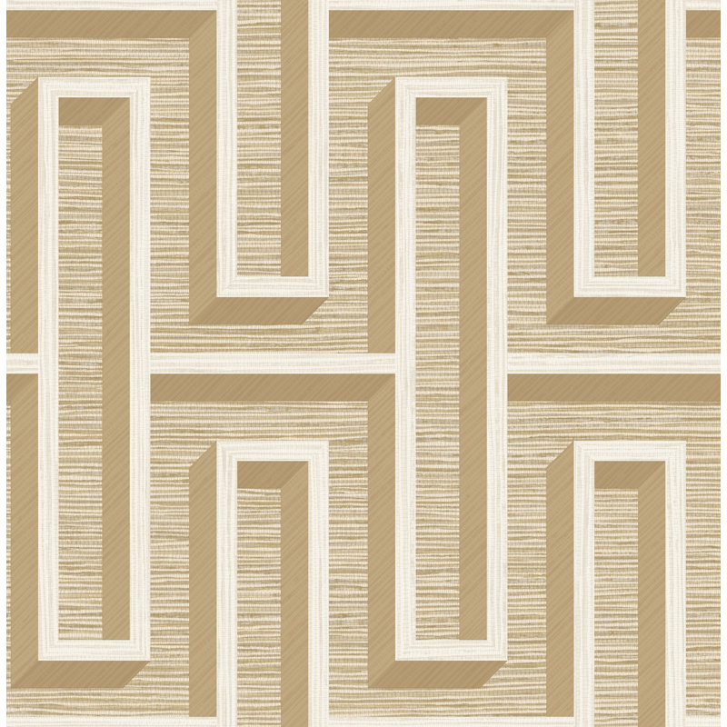 Papier peint à motif géométrique Henley, Blé