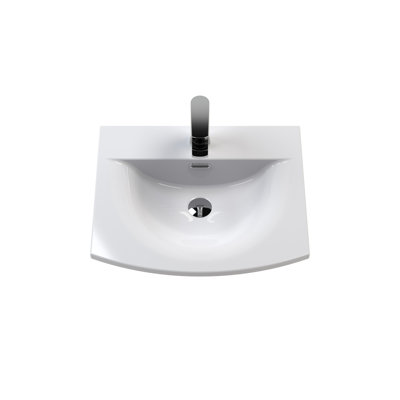 510mm Single Bathroom Vanity with Drop In Vitreous China Basin