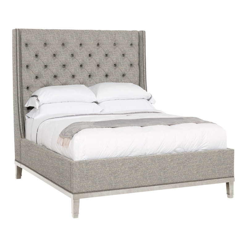 Michael Weiss Queen Upholstered Panel Bed, Casa Blanca, Impala Storm, Yes