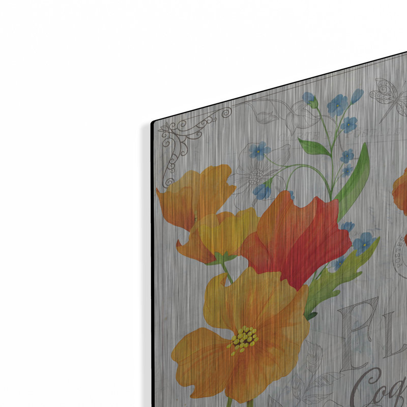  «Fleurs 4» par Fiona Stokes-Gilbert, art mural en métal, H 12 po x l 12 po