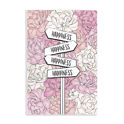 «Happiness Sign on Flowers» par Martina Pavlova
