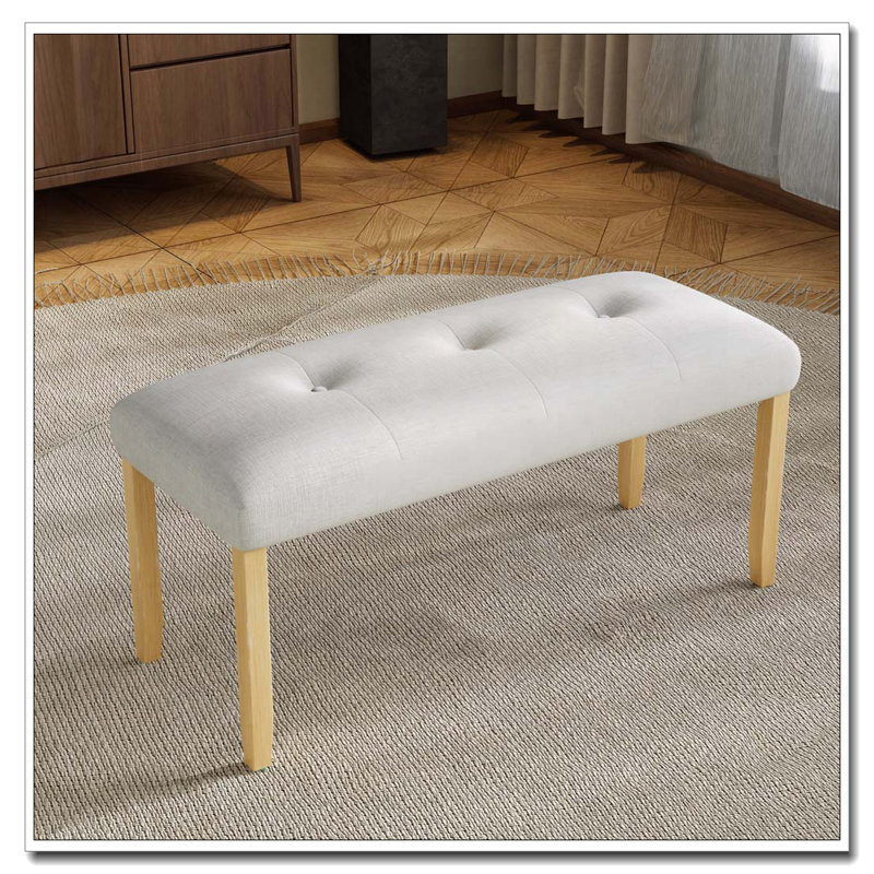 Upholstered Tufted Modern Bench