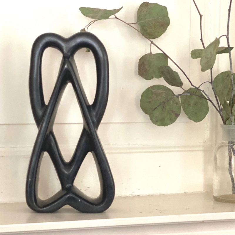 Fenwick Text & Numbers Figurines & Sculptures, Black