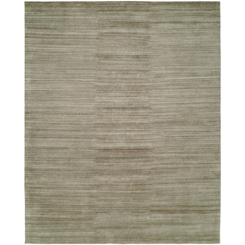Tapis décoratif de noué à la main gris Sibylle, Rectangle 10 pi x 14 pi