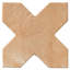 Parma Star and Cross 6" Terracotta Look Porcelain Floor and Wall Tile   -579671242