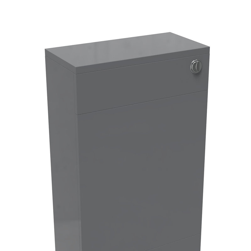 Markiest Freestanding Bathroom Storage Cabinet, Gloss Grey