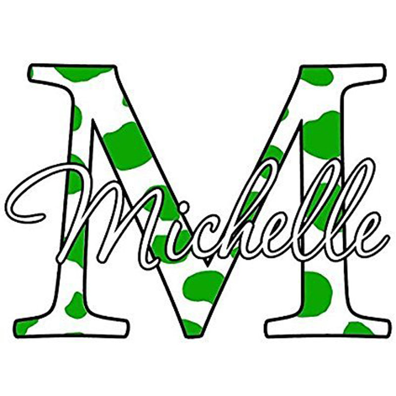 Text & Numbers Wall Decal, 18" H x 18" W x 0.01" D, Green, Yes