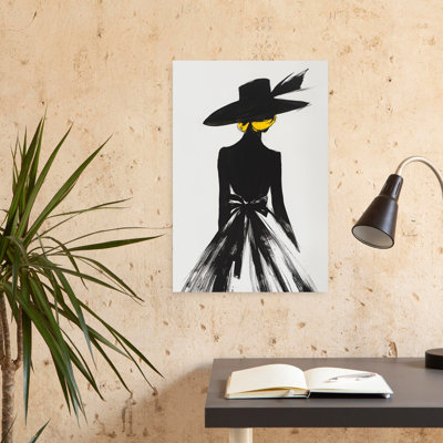 Elegant Woman Silhouette Abstract Classic Elegant Wall Art