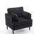 Mid-Century Modern Corduroy Barrel Accent Chair -914958860