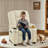Whitson Kids Recliner Chair with  Anti-Tilt, Cup Holders, 2 Side Pockets, Faux Leather-1045241774