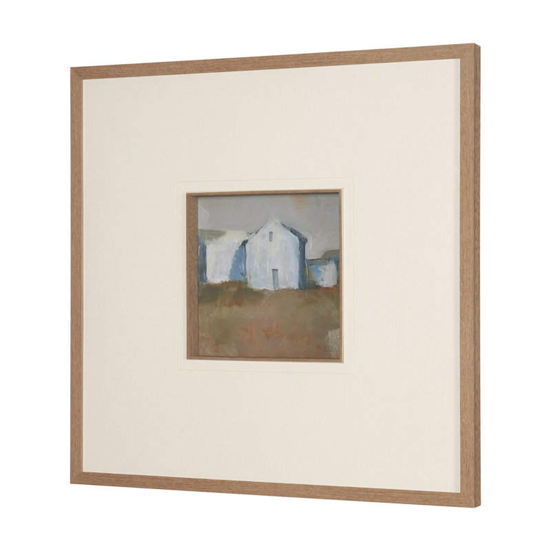 «View By Studio», reproduction d'art encadrée à la main matte sous verre, Vue structurée II, H 31,5 po x l 31,5 po, Beige