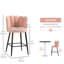 Tabouret de comptoir 25,6 po Melvie-101377250
