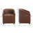 Upholstered Barrel Back Dining Chair With Swivel Casters Modern Arm Side Chair For Dining Room/Kitchen (Set of 2)-106915405