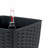 2-Pack Self-Watering Planter - Hand Woven Wicker - Thin Square - Espresso