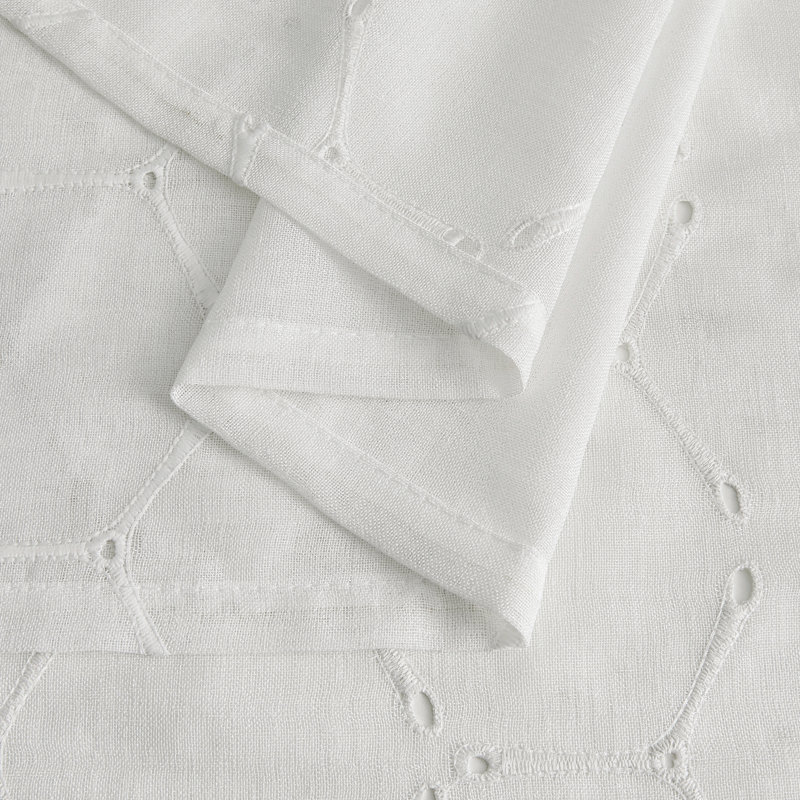 Panneau de rideaux en polyester Draycott, L 52 po x L 84 po, Blanc