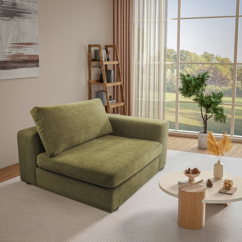 Fauteuil large 50 po Ojai, Green Chenille