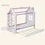 Structure de lit House avec lit gigogne escamotable, tablettes de rangement à queue et lumières DEL blanc froid-133671903-133671906