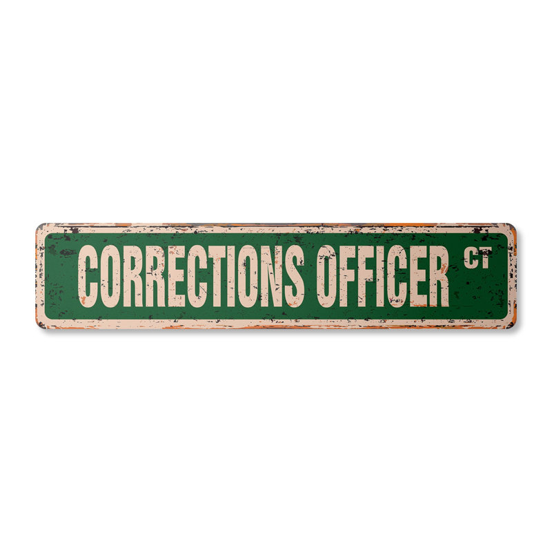 Panneau de signalisation pour agent de correction en aluminium 4 po x 18 po