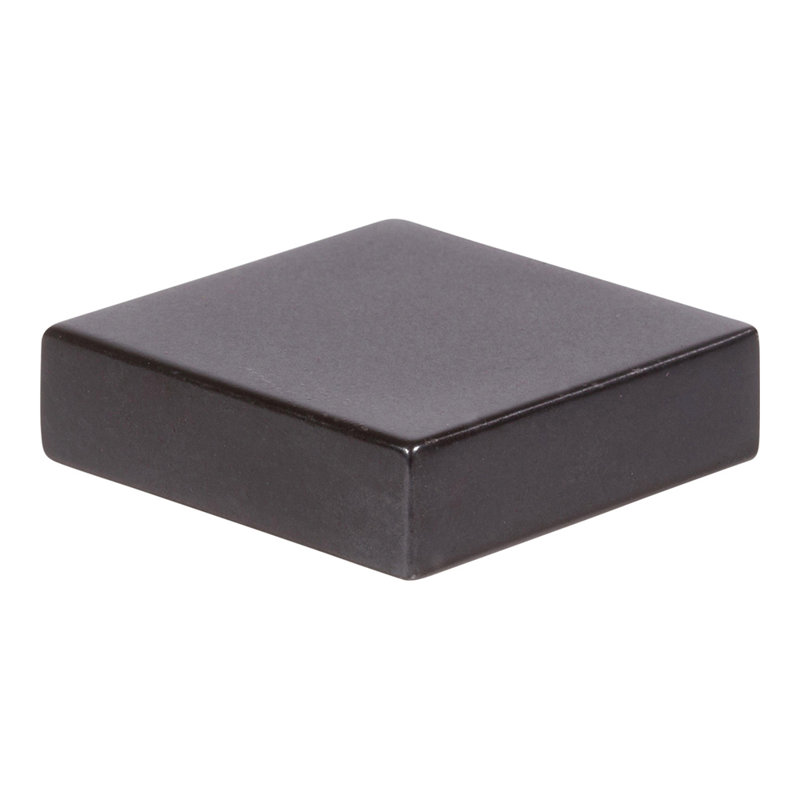 Thin Square 1 1/4" Length Square Knob, Modern Bronze