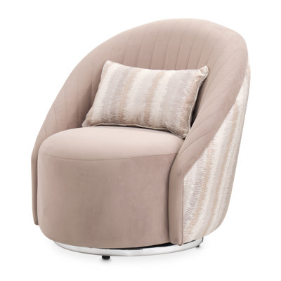 Lucca 33'' Wide Swivel Barrel Chair -  Michael Amini, LFR-LUCA839-NGT-808