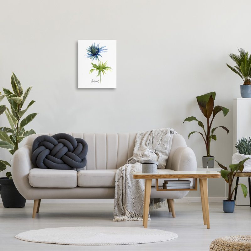 «Minimal Thistle Flower», art mural par Alexandria Gilbert Kincaid, H 20 po x l 16 po
