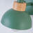 1-light Green Metal Dome Wall Sconce