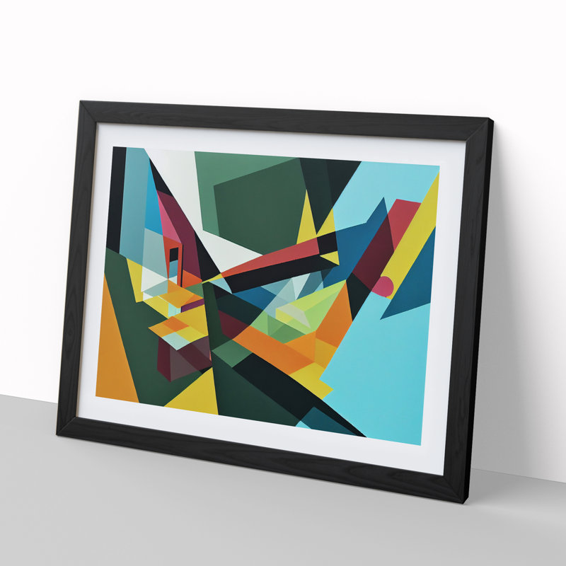 Abstract Art Vol.2 - Single Picture Frame Painting, Black, 46cm H x 64cm W x 2cm D