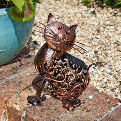 Guth Cat UV Resistant Metal Garden Statue