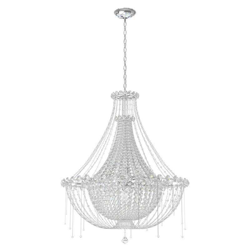 Chrysalita 8 - Light Glass Chandelier, Spectra Crystal Clear