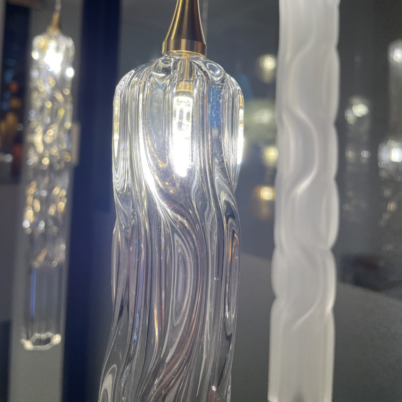 Luminaire suspendu 11 lumières Crystal Falls, Clair, Noir, noir, noir, noir