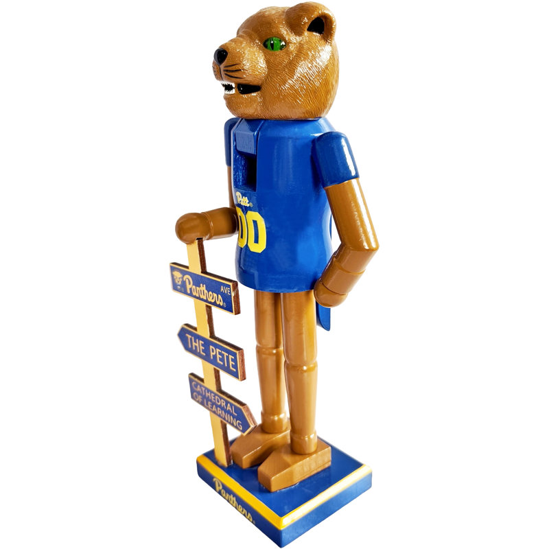 NCAA 12 inch Mascot Nutcracker, Pitt Panthers